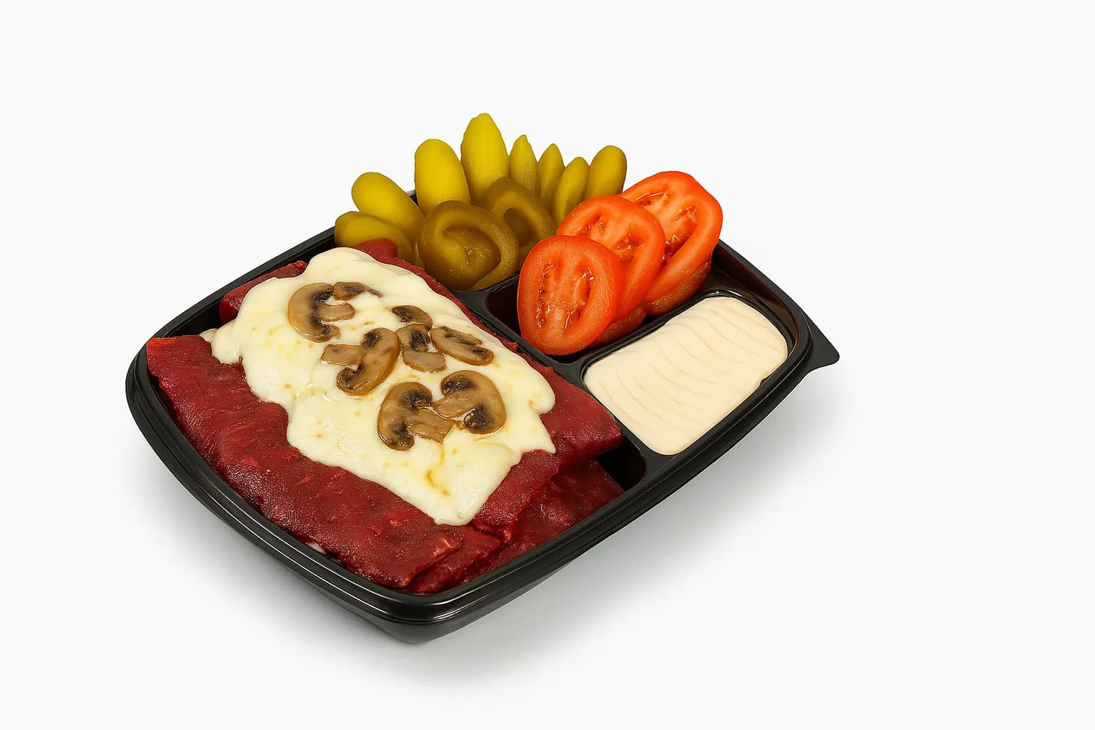 فته شاورما سجق مع مشروم +موزريلا