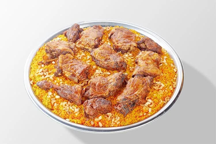 لحم ضاني او بتلو مشفى بدون دهن مع ارز ومكسرات