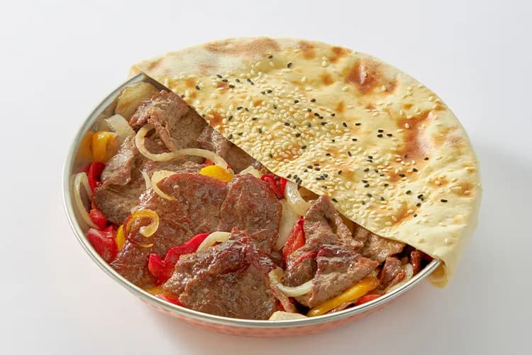 طاجن شرحات لحمه بالخضار و المشروم