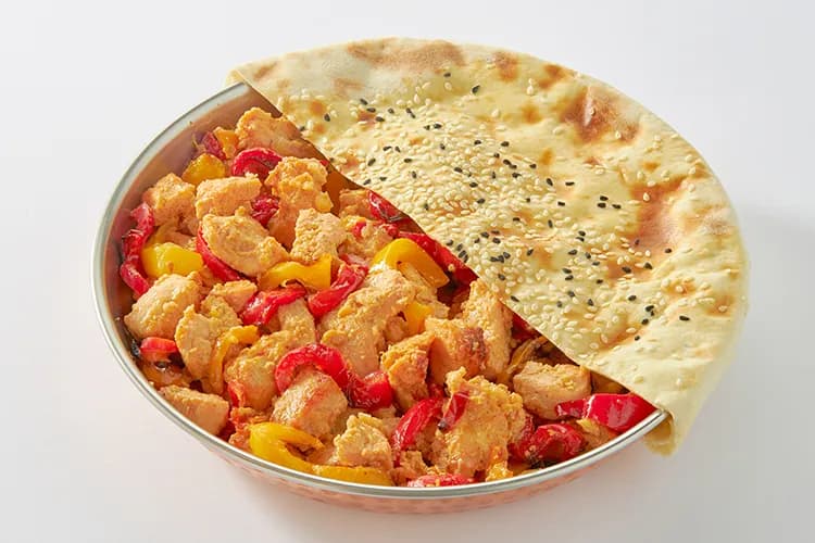 طاجن شيش طاووق بالخضار