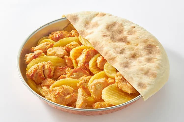 طاجن شيش طاووق بالحمض و الثوم مع البطاطس