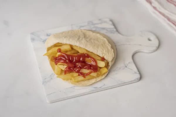 ساندوتش بطاطس كاتشب