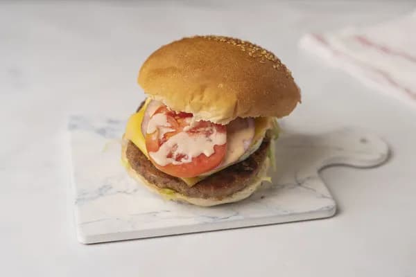 دبل برجر جبنة وبيض