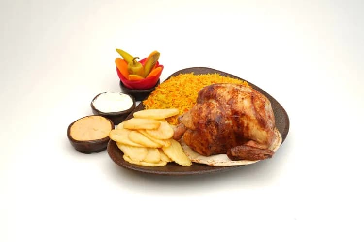 Whole Grilled Chicken With Rice