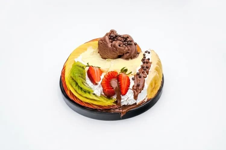 Ice Cream Choco Cream Fruit Salad