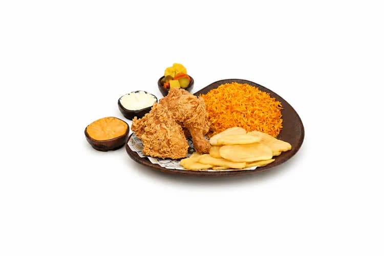 3-Piece Broasted Chicken Meal + Rice