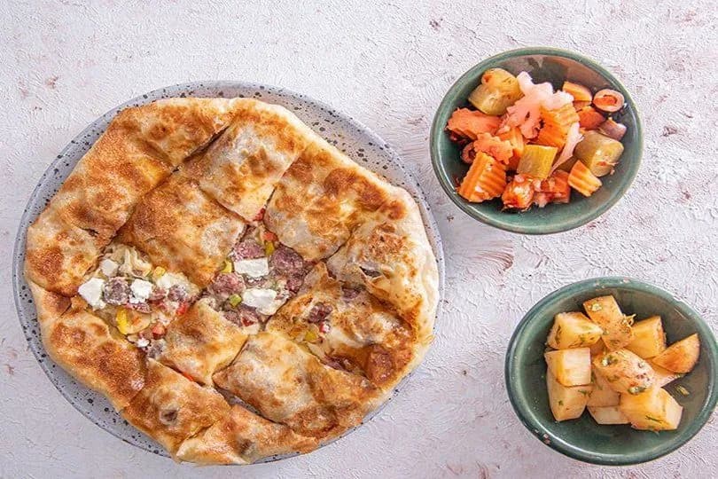 Sujuk & Kiri Cheese Feteer