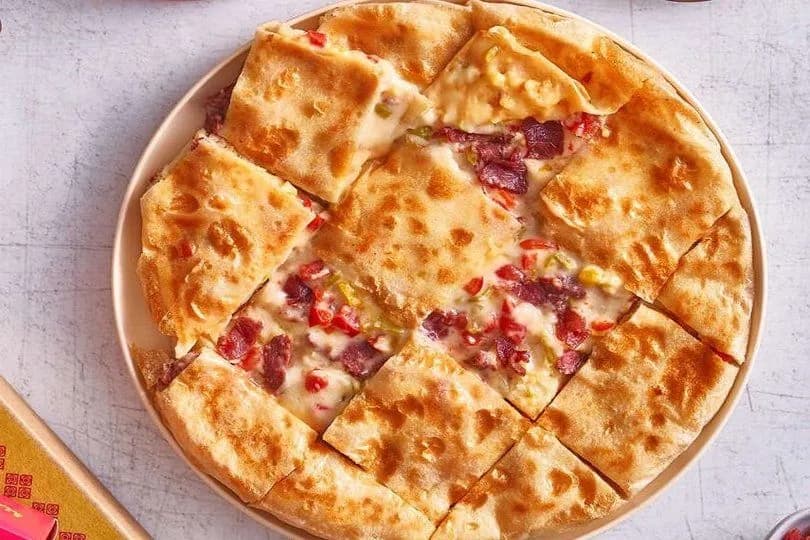 Pastrami & Kiri Cheese Feteer