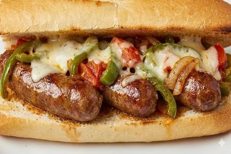 Sausage With Mozzarella Sandwich