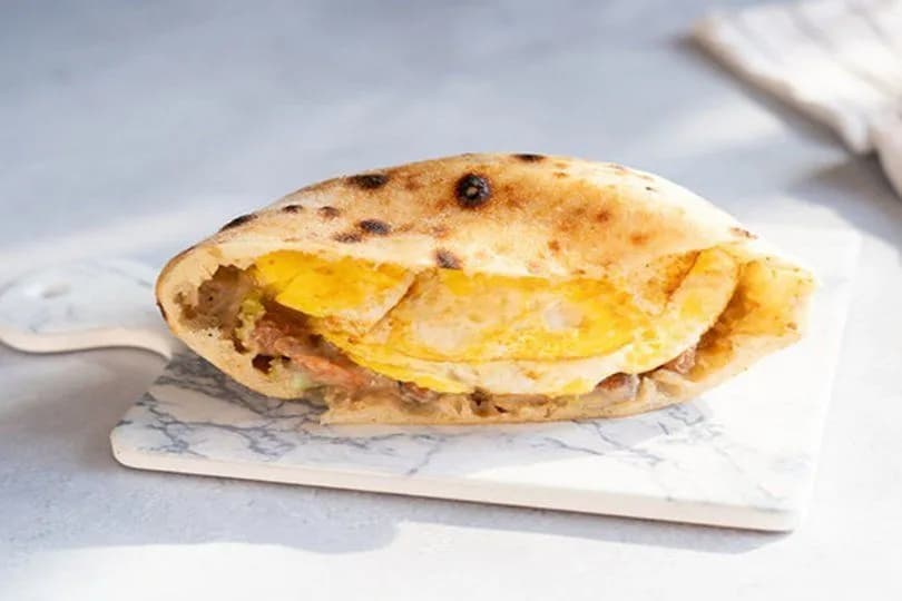 Foul With Fried Egg Sandwich