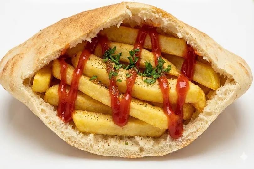 Sandwiches Fries with Ketchup