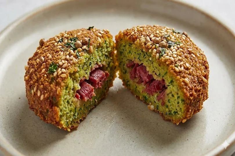 Falafel Patty with Pastrami