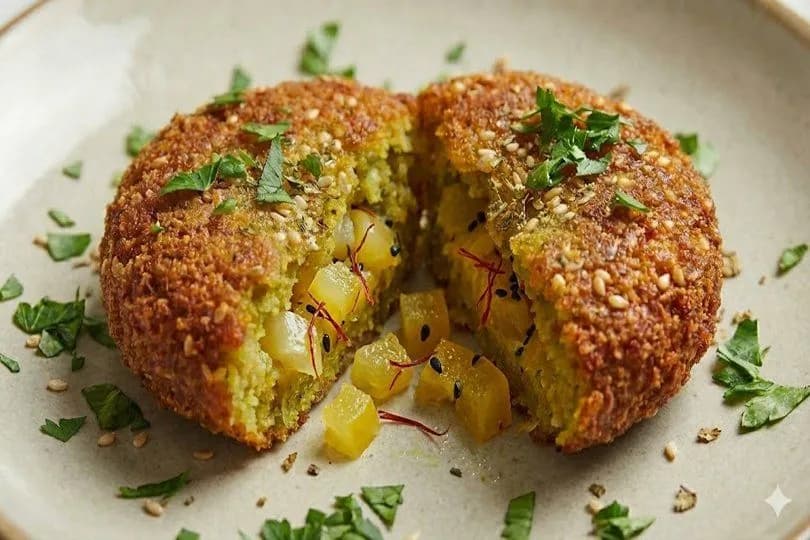 Falafel Patty with Pickled Lemon
