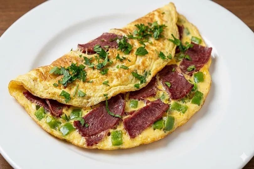 Pastrami Omelet Plate