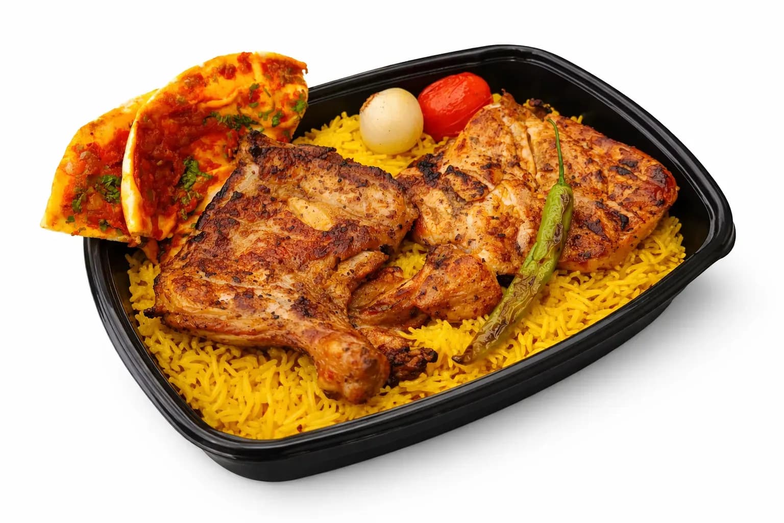 نصف فرخة فحم