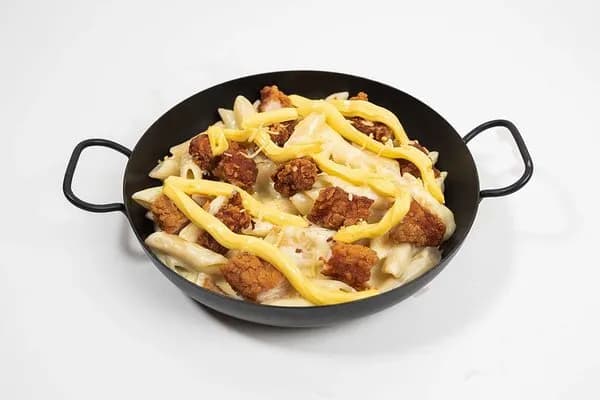 مكرونة مع دجاج كرسبي